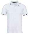 04769 Palermo SOL'S Unisex Palermo Polo Shirt White / French Navy colour image